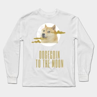 Dogecoin to the Moon Long Sleeve T-Shirt